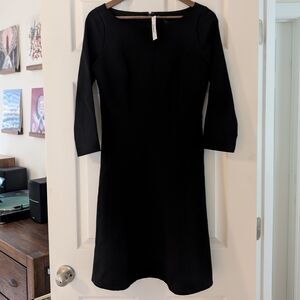 J. Crew Classic Black Long Sleeve Dress 6 NWT
